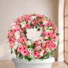 Couronne Pureté — fleurs de deuil livrees a Paris