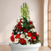 Coussin Hommage — fleurs de deuil livrees a Paris
