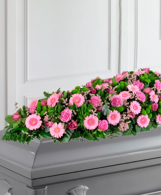 Dessus de Cercueil Coloré — fleurs de deuil livrees a Paris