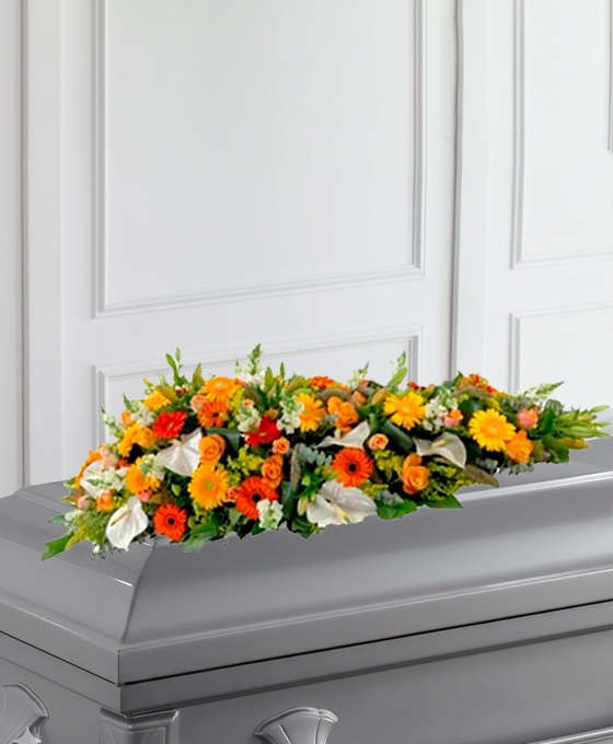 Dessus de Cercueil Symphonie — fleurs de deuil livrees a Paris